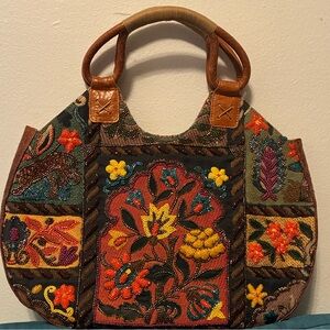 Embroidered Multicolor Handbag